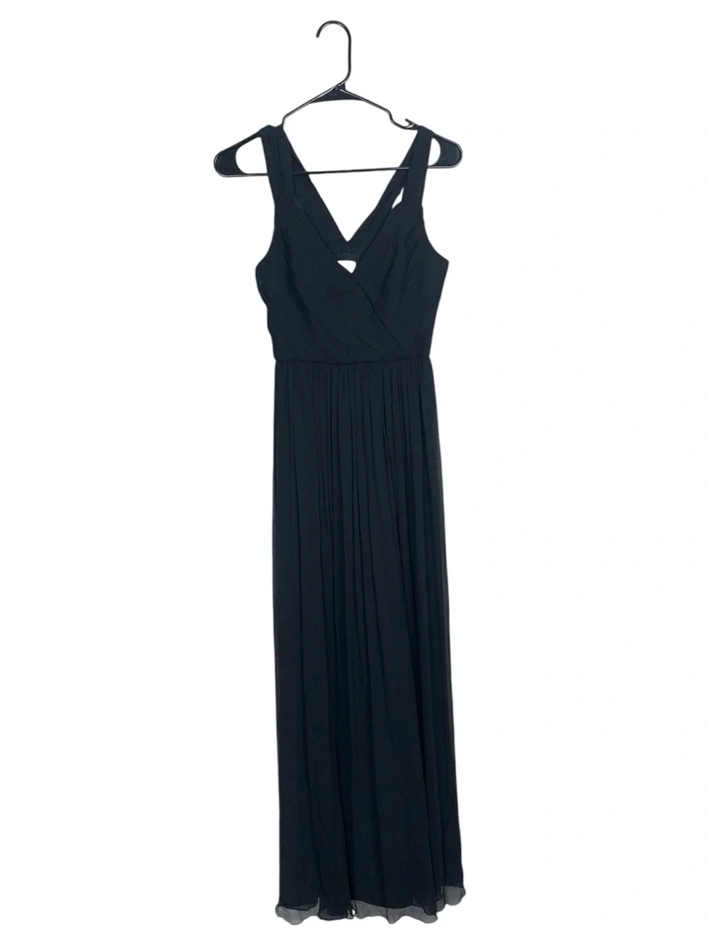 J.Crew black Anabel Long Dress chiffon silk size 2 petite
